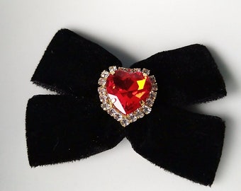 Bow tie for 3/8"collar/Black bow tie/Velvet Bow tie dog /Gothic Bow tie/Bow for choker/Bow Tie Cat/Kitten bow-tie collar