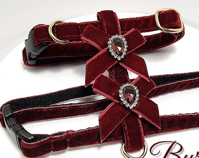 Cat harness/Crystal cat Harness/Harness with leather/Chihuahua harness/Mini dog harness with crystal/Ammunition cat