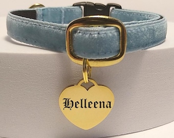 Engraved Heart Cat ID Tag: Personalized Pet Locket (20mm)