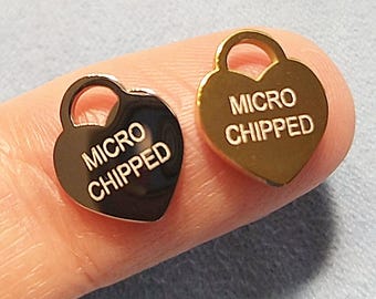Microchipped ID Tag for Cats & Dogs – Laser Engraved Pet locket Charm
