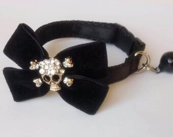 goth cat collar