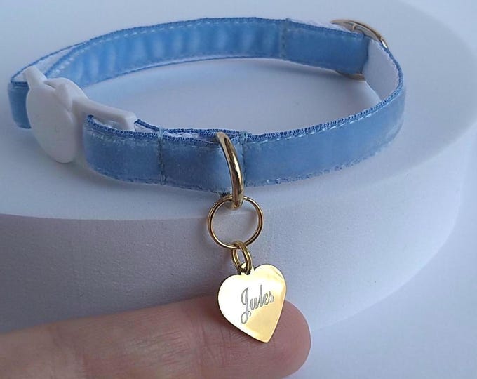 Mini Personalized Id Tag Heart /Pet locket/Cat collar/Kitten tag/Engraved Cat ID Tag/Kitten mini Id Tag/Personalized Pet Id Tag/Heart Id Tag