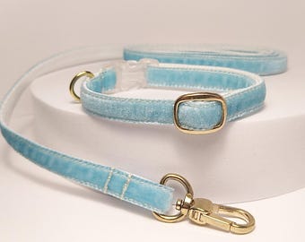Cat leash+collar/Pearl cat collar/Puppy collar/Chihuahua collar/Velvet cat collar/Mini dog collar/Set/Non-Breakaway/Breakaway