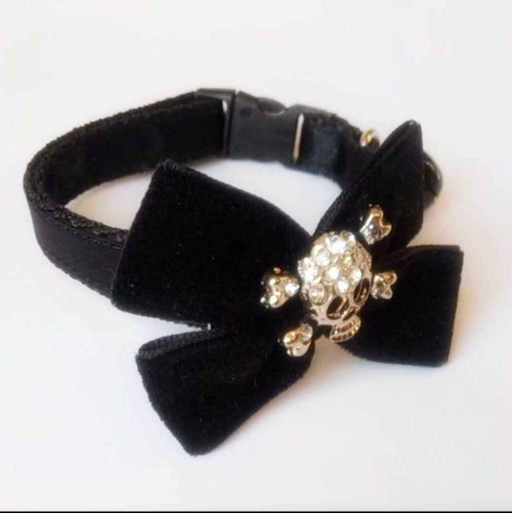 Gothic cat collar.Cat collar.Kitten collar.Collar Bow Etsy