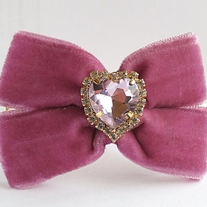 Haustier Haarspange-Clip Haar/Luxury Samt Schleife/Hunde Schleife/Mädchen Yorkie Haarschleife/Shih Tzu Clip Haarschleife/clip für Hunde,alle/Clip, french Barrette.