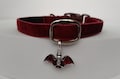 Vampire Bat Cat Collar: Burgundy Velvet, Gothic Kitten Collar product logo