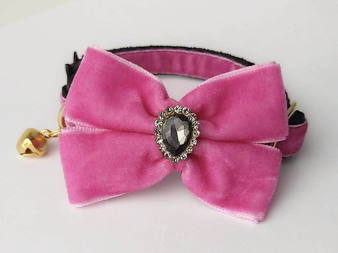 2 Stück Katzenhalsbänder Mit Fliege - Verstellbare Weihnachtshalsbänder Mit Glöckchen