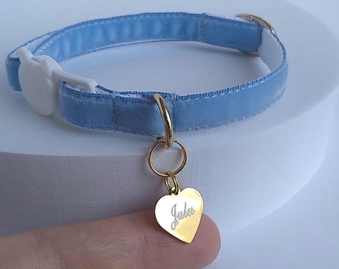 Mini Personalized Id Tag Heart /Pet locket/Cat collar/Kitten tag/Engraved Cat ID Tag/Kitten mini Id Tag/Personalized Pet Id Tag/Heart Id Tag