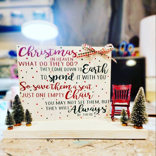 Christmas in Heaven Christmas Chair Printable Decor Grief &amp; - Etsy