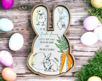 Easter Gifts | Easter Bunny treat board | Easter Bunny personalised treat plate