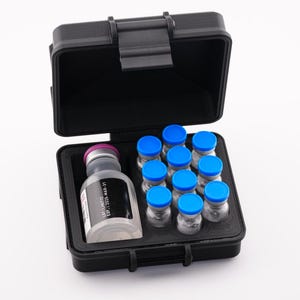 10 x 3ml + BAC &  Case holds Vials Water BAC Peptide GLP1 Case Fridge Freezer Travel