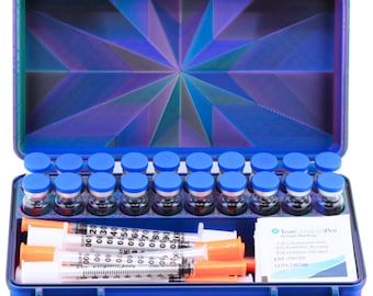 10-Slot 3 ml Vial Case with Extra Storage | Organizer for GLP-1, Peptides, Research