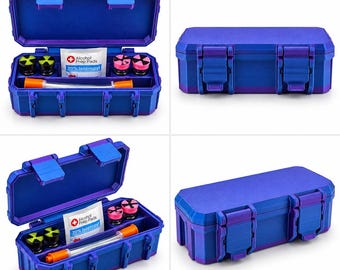 4-Slot 3 ml or 10 ml Vial Case with Extra Storage for Syringes, Alcohol pads, | Organizer for GLP-1, Peptides, Research