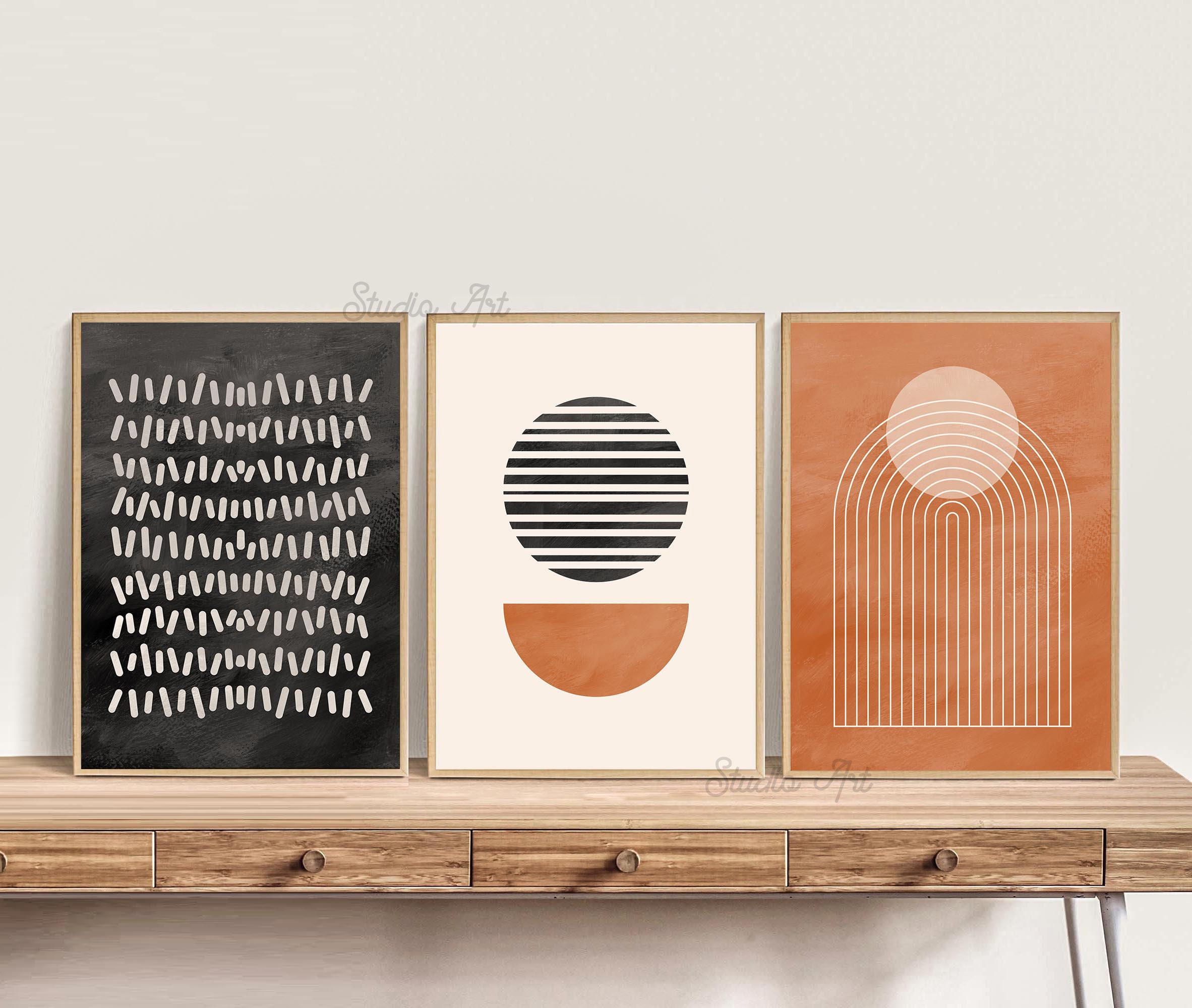Printable Mid Century Modern Art Prints, Abstract Geometric Print Set ...