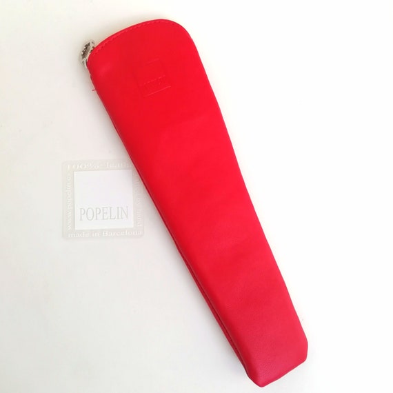 Hand Fan Case Red Fan Leather Case Fashion Accessories Etsy