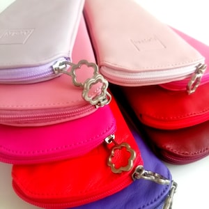 Custodia per ventaglio, Custodia in pelle per ventaglio, colori rossi, Design, Regalo per donna, Regalo, Popelin, Barcellona,