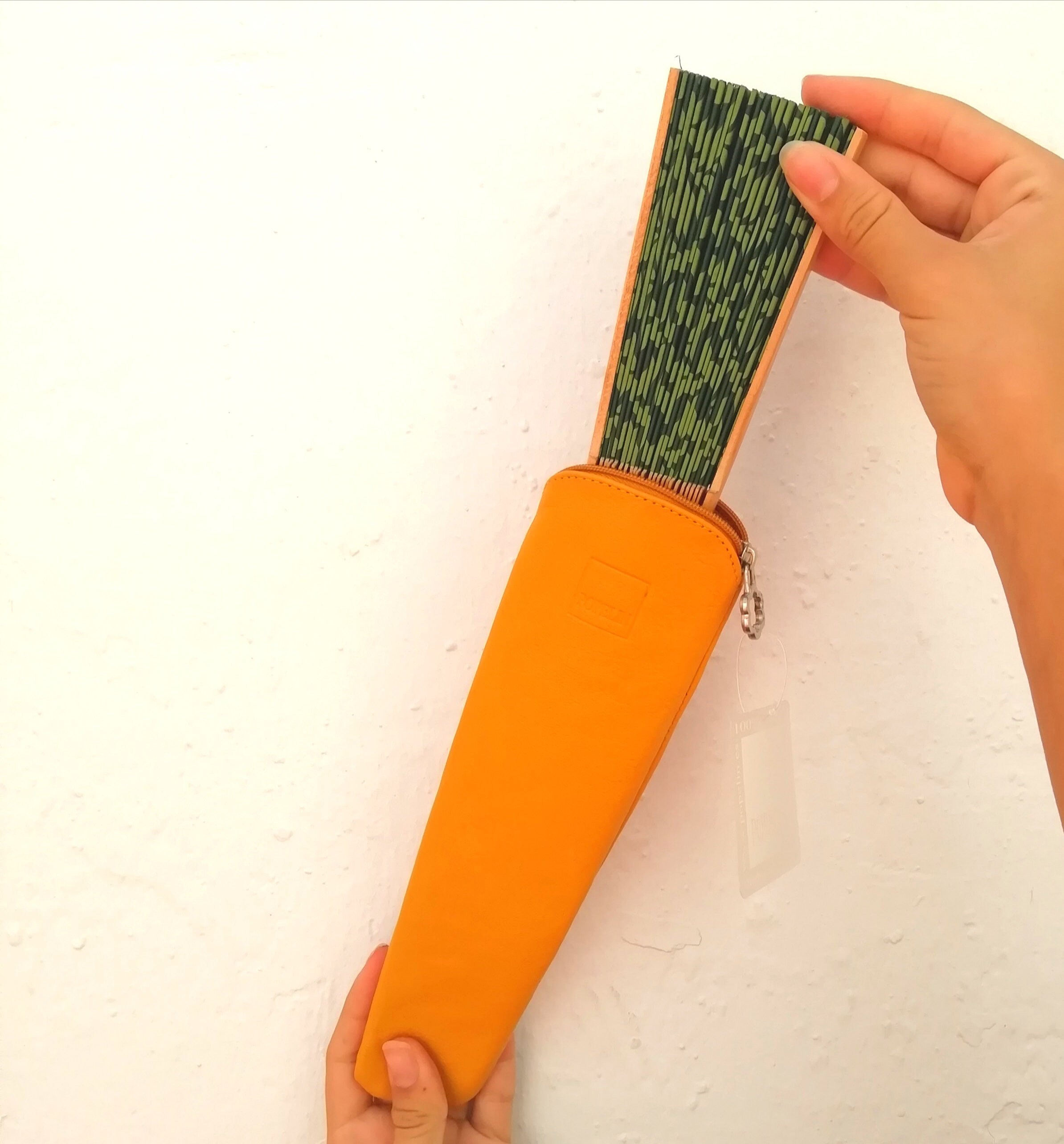 Hand Fan Case Mustard Fan Leather Case Fashion Etsy