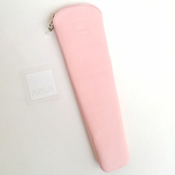 Hand Fan Case Pink 100 Soft Leather Fashion Accessory Etsy