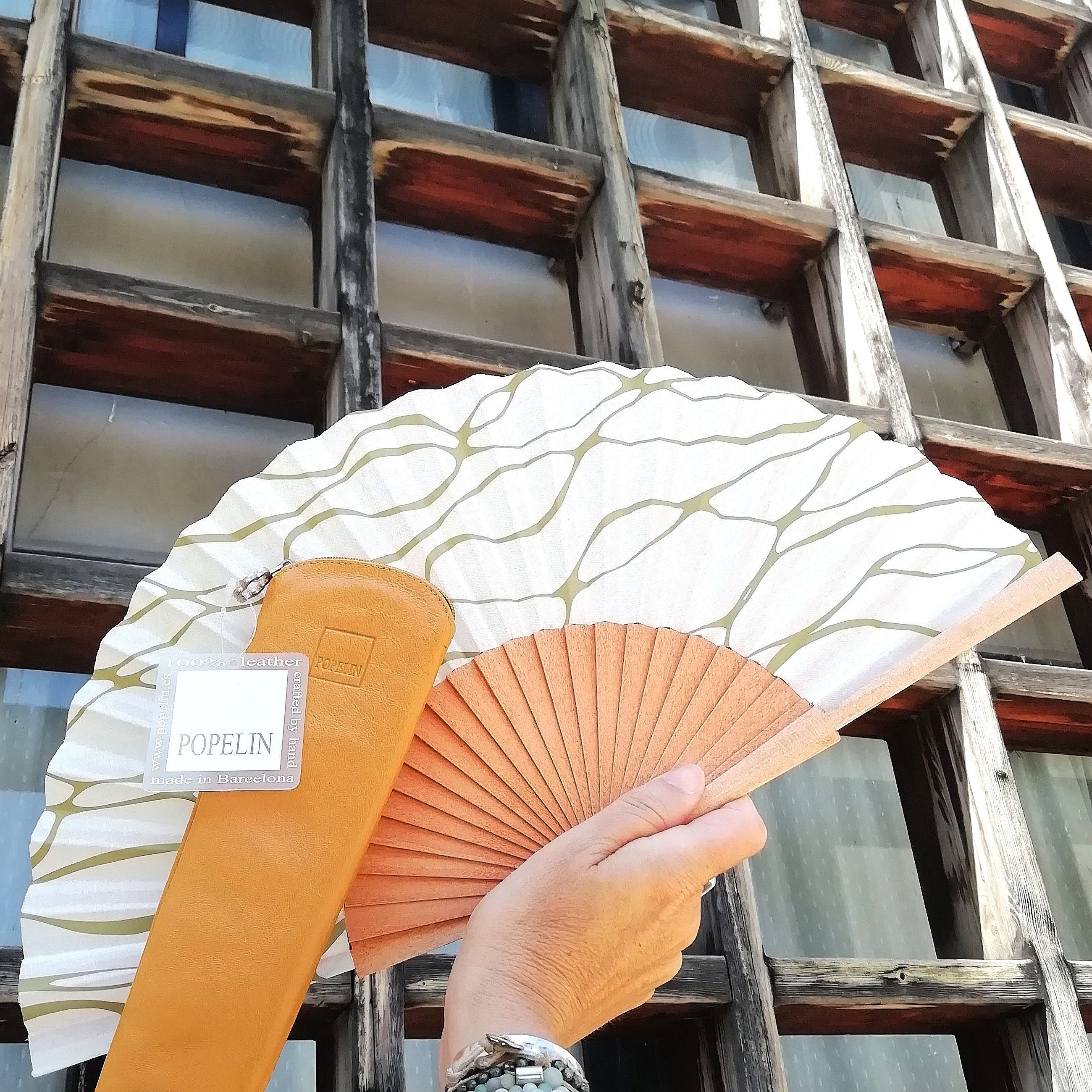 Hand Fan Case Mustard Fan Leather Case Fashion Etsy