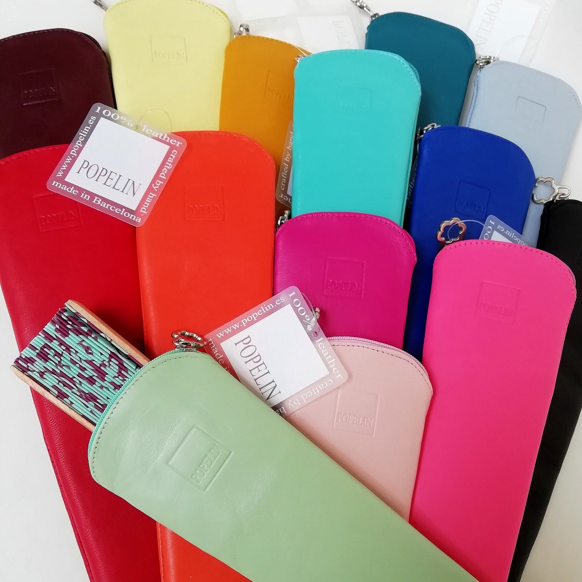 Hand Fan Case Yellow Fan Leather Case Fashion Etsy