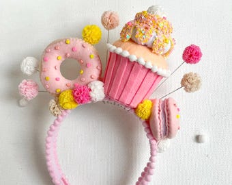 Donut headband, Candy headband, Cupcake headpiece
