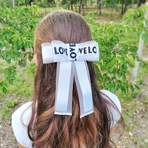 Bow French Barrette, Stylish bow, Girls hair bow, Women hair clip, Uniform Hair bows, Girls Hair clip, Back to school bow,  Women hair bow