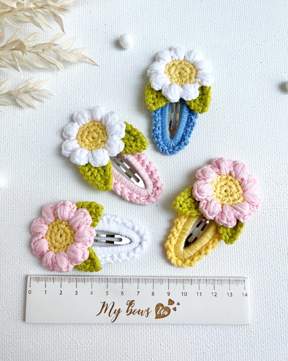 10er-Set Gänseblümchen-Haarspangen Aus Stoff – Süße Blumen-Haarklammern Für Frauen & Mädchen