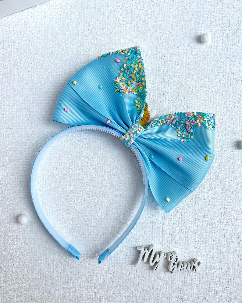 Candy Ice Cream Bow Headband: Polymer Clay Lollipop Hair Bow image 8