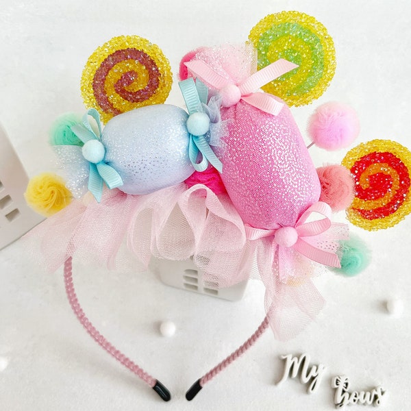 Candy girl headband, Christmas toddler  headband, Candy Birthday Outfit, Candy bow, Candy party, Girls Hair Headband, Candy costume