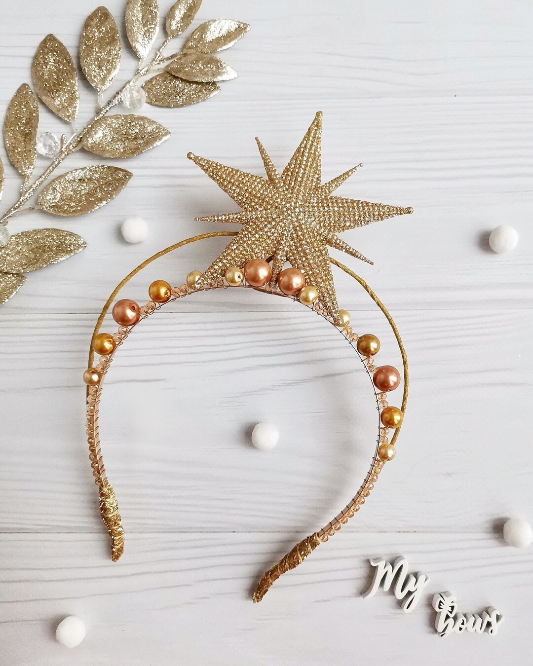 Gold Star Headband Christmas Headband Star Crown Star - Etsy