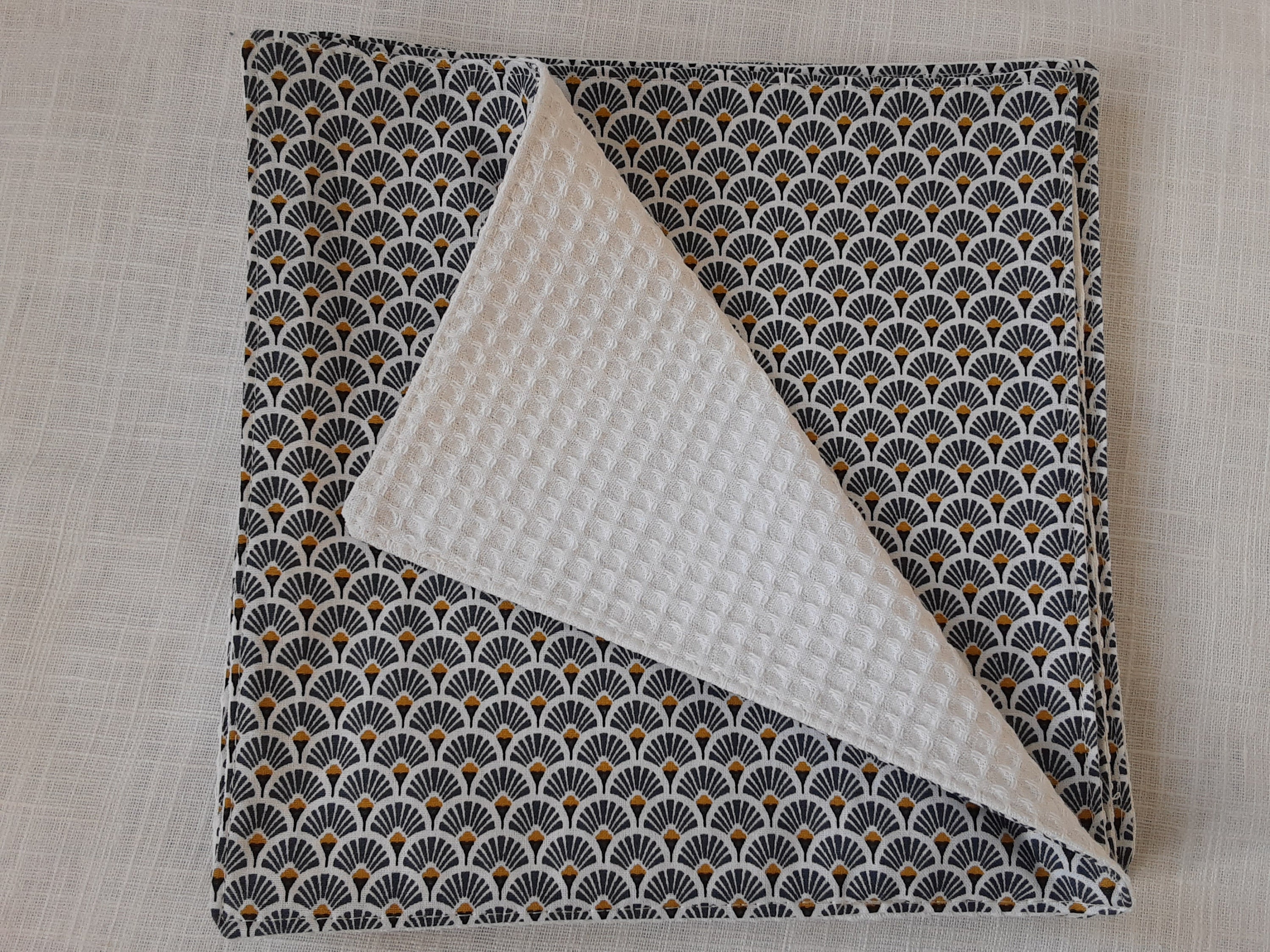 8 Feuilles Essuie Tout Lavable en Coton Réutilisable Nid D Abeille