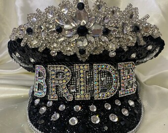 SALE Silver/ Iridescent Bride Hat|hen Do Hat|hen Party Hat  display picture 1