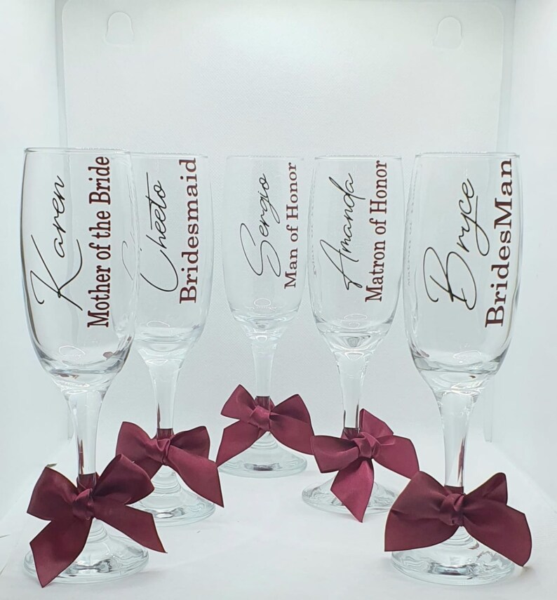 Personalised Flute Bridal Party Champagne Flutes Etsy