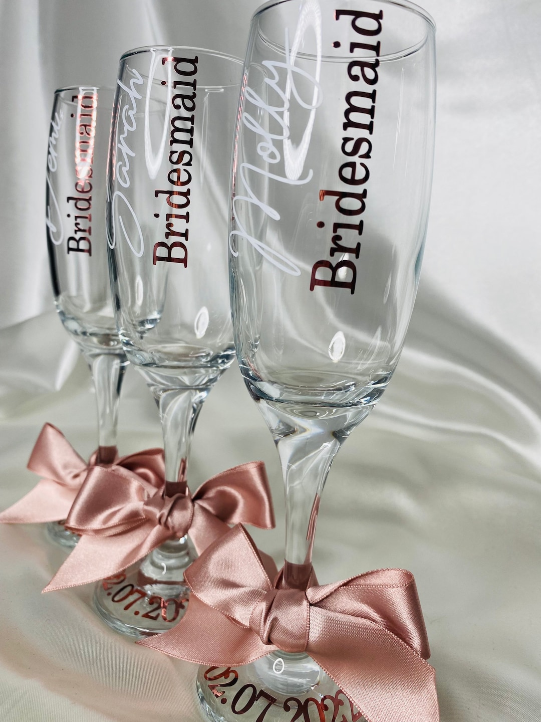 Personalised Flute Bridal Party Champagne Flutes Etsy UK