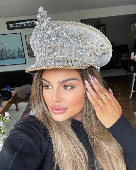 Gold and Silver Flower Bride Hat|Hen Do Hat