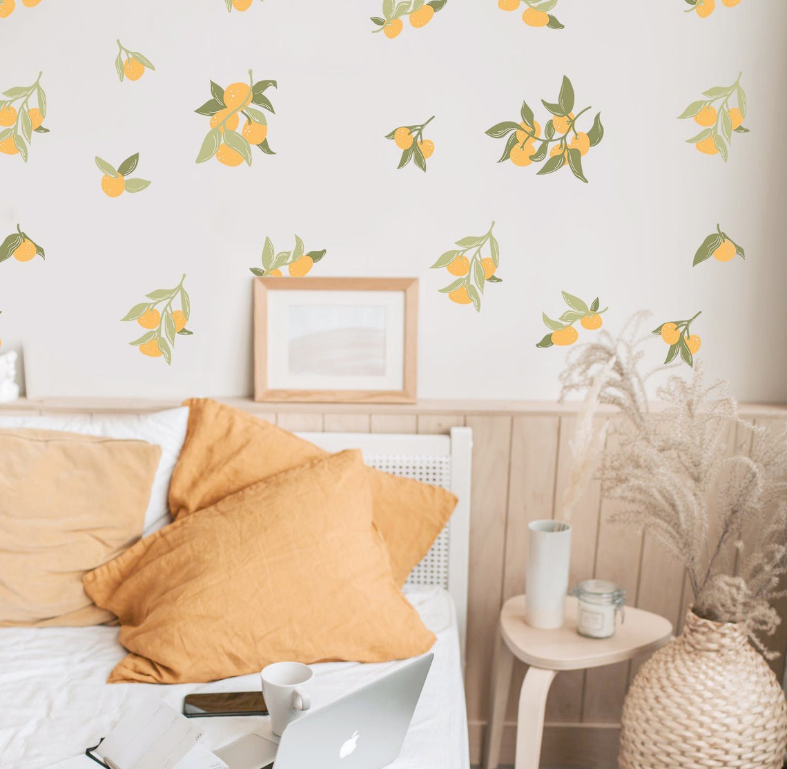 Tangerines Wall Decal Tangerines Stickers Mandarins Etsy