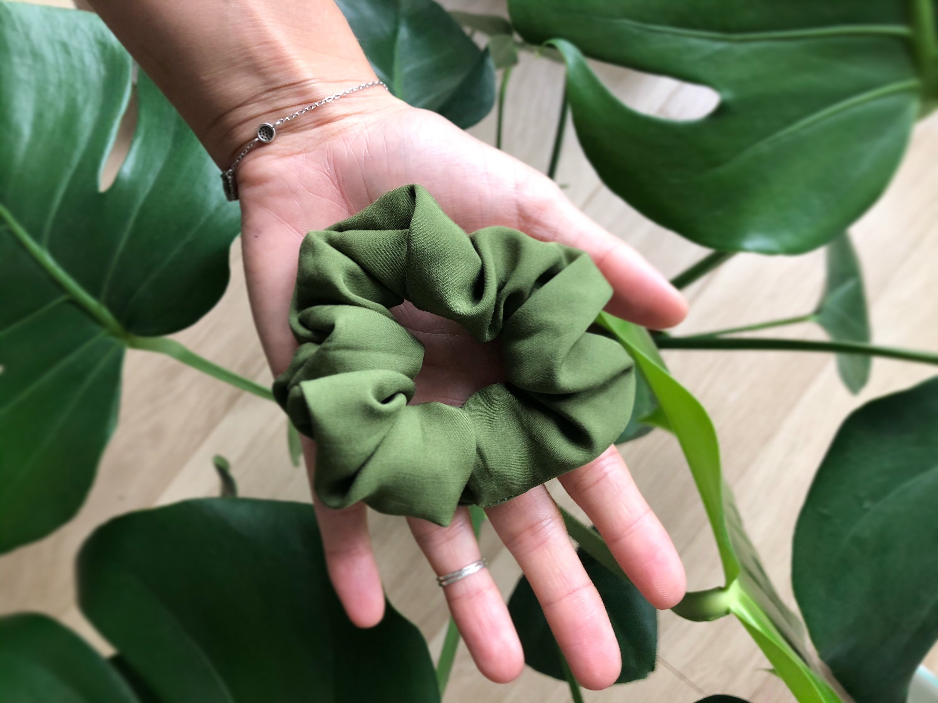 Original Vegan Silk Scrunchies Organic Bamboo Silk Hair Ties & Bobbles