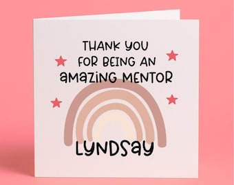 Personalised Mentor Thank You Card