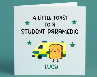 Personalised Student Paramedic Card: Congratulations Card