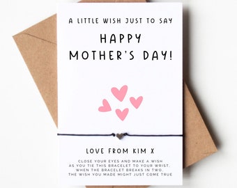 Mother’s Day wish bracelet / Mother’s Day gift / Mother’s Day card / Mother’s Day bracelet