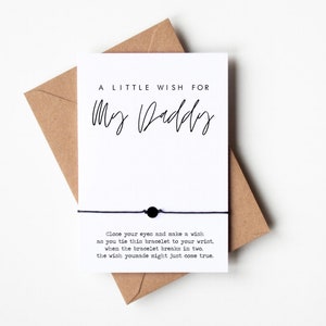 Daddy wish bracelet | daddy gift  | Father’s Day wish bracelet / charm bracelet / string bracelet / Father’s Day gift