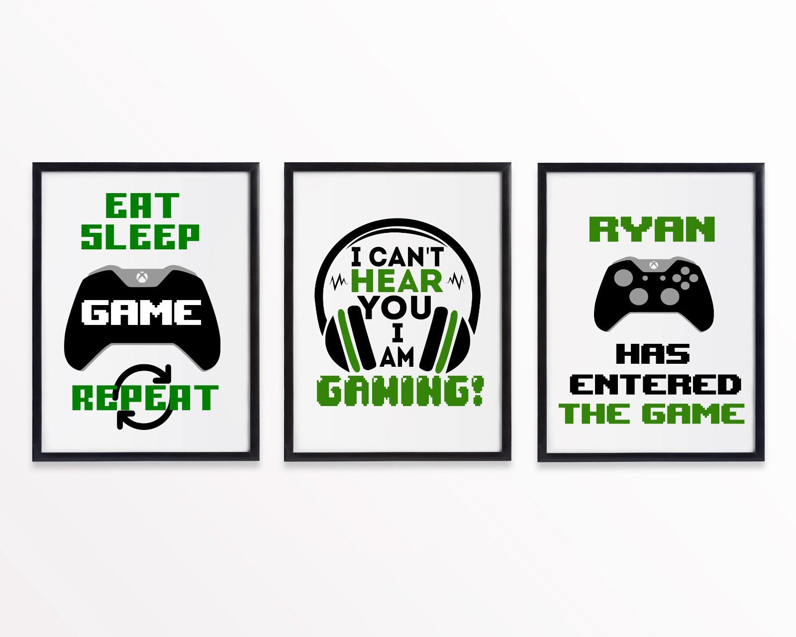 Personalised Gaming Prints / Personalised Gamer Prints / Etsy