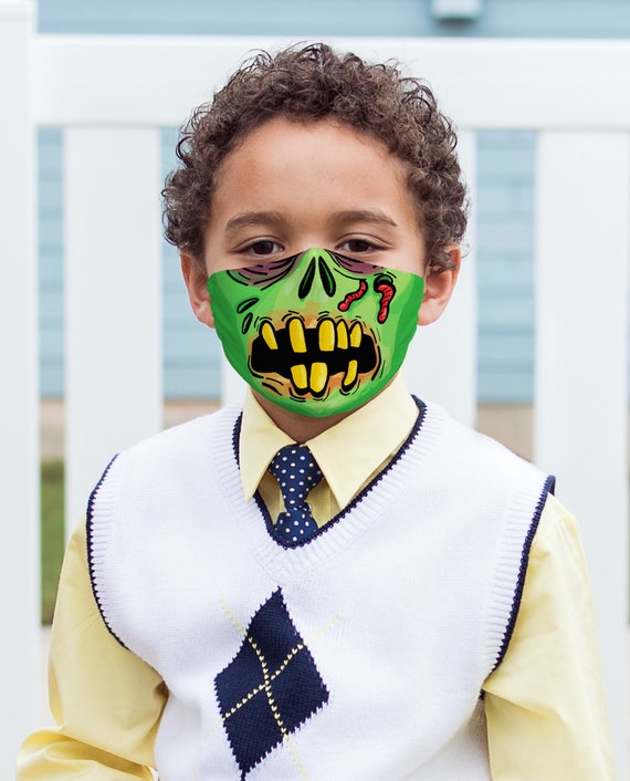 Boca de zombie Mascarilla de diseño / Comic / De uso diario / Etsy