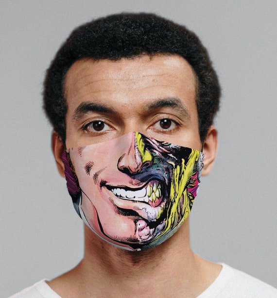 Twoface Designed Face Mask/ Daily Use/ With Filter Pocket/ Etsy