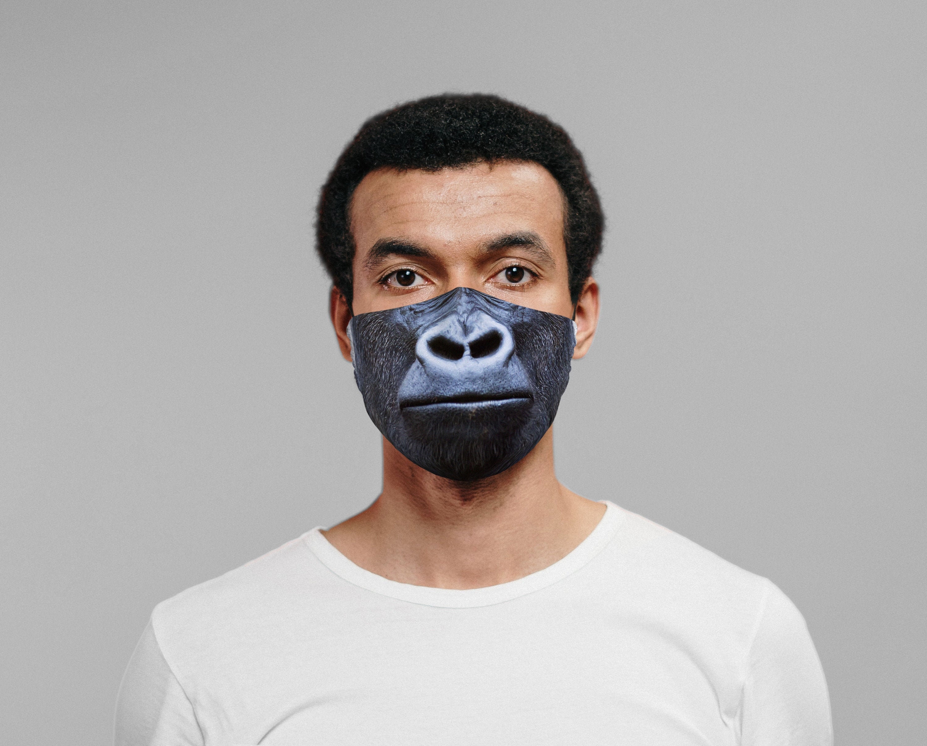Gorilla Face Designed Face Mask / Daily Use / With Filter Etsy