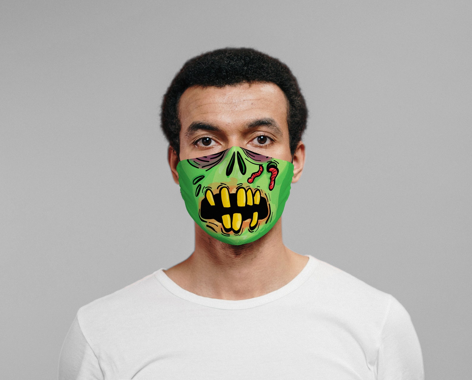 Boca de zombie Mascarilla de diseño / Comic / De uso diario / Etsy