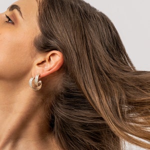 Iara Recycled Silver Seashell II Hoop Earrings | Greek Handmade Silver Jewellery 925 | Greece gift for her | Greece jewelry earrings