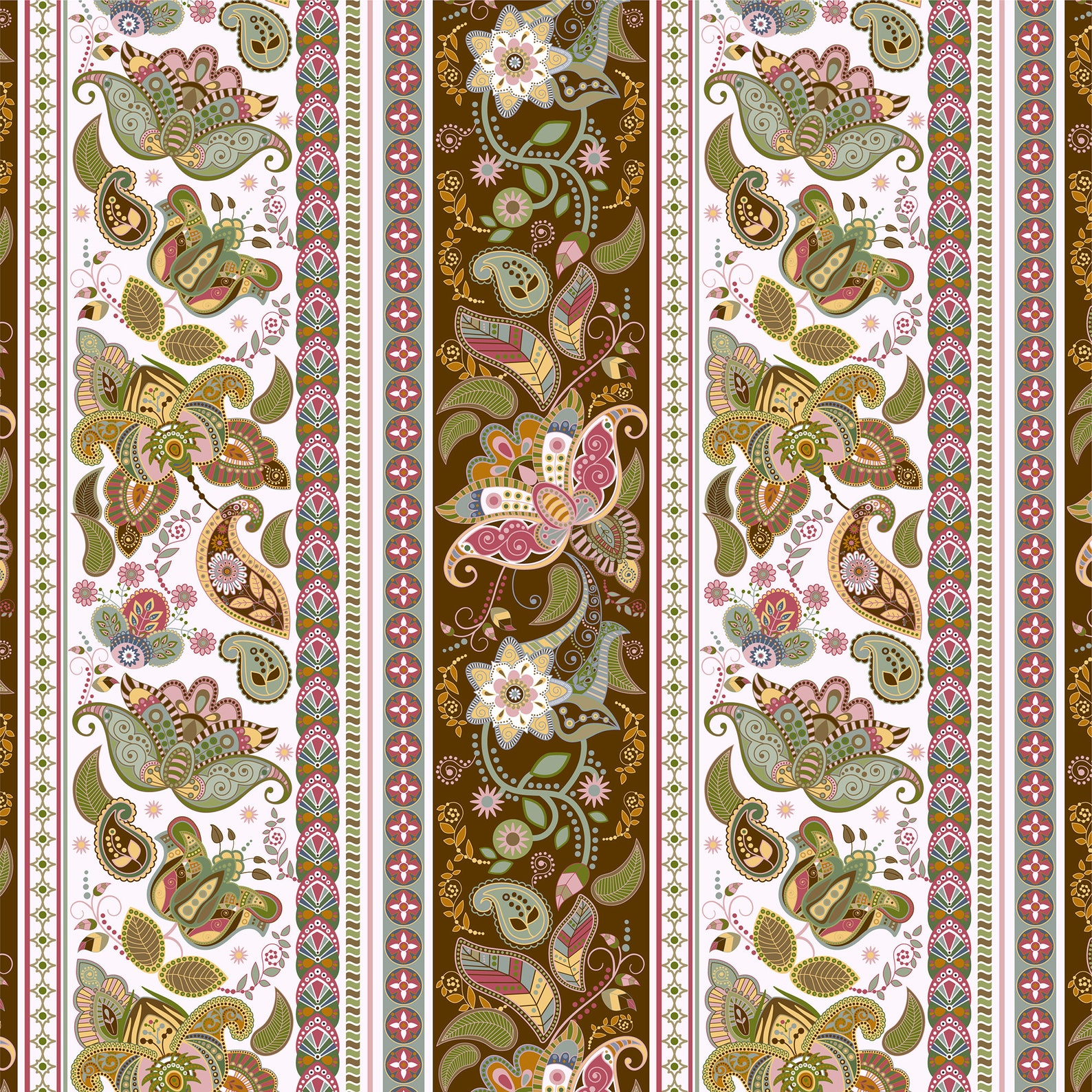 Colorful Paisley Digital Paper Paisley Scrapbook Paper Etsy