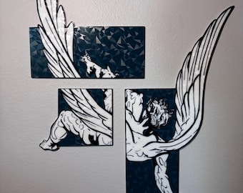 Gefallener Engel Scherben Wand Kunst Dekor