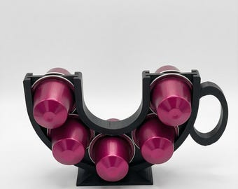 Porte-capsules compatible Nespresso | Porte-capsules pour 10 capsules | Distributeur et support de rangement pour capsules | Impression 3D